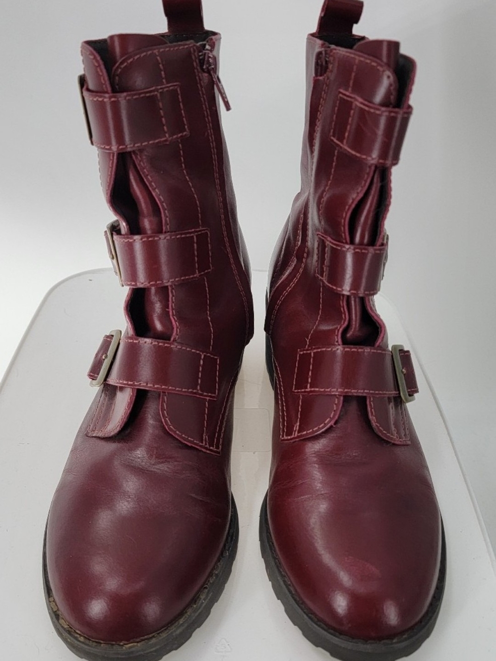 Vintage Dr Martens Aletta Ox Blood Boots Rare - Picture 2 of 8